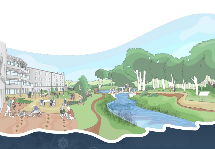 A rendering of Trent's University-Integrated Seniors Village