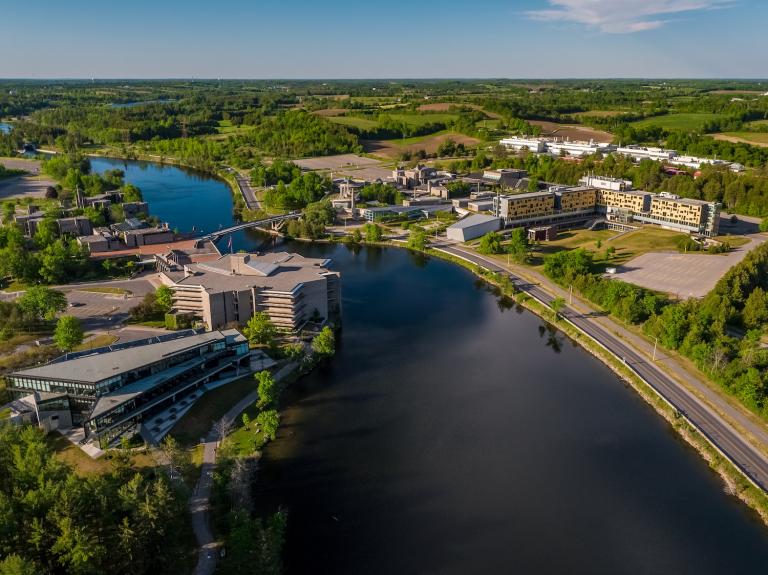 Aerial shot of the Trent Symons campus