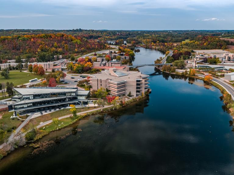 Aerial shot of the Trent Symons campus